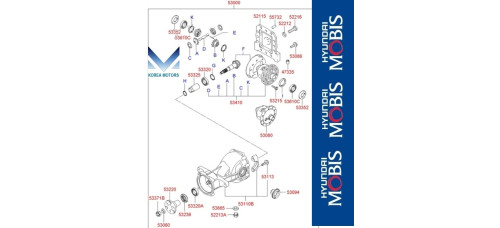 50-501 REAR DIFFERENTIAL HYUNDAI SANTA FE 2000-05